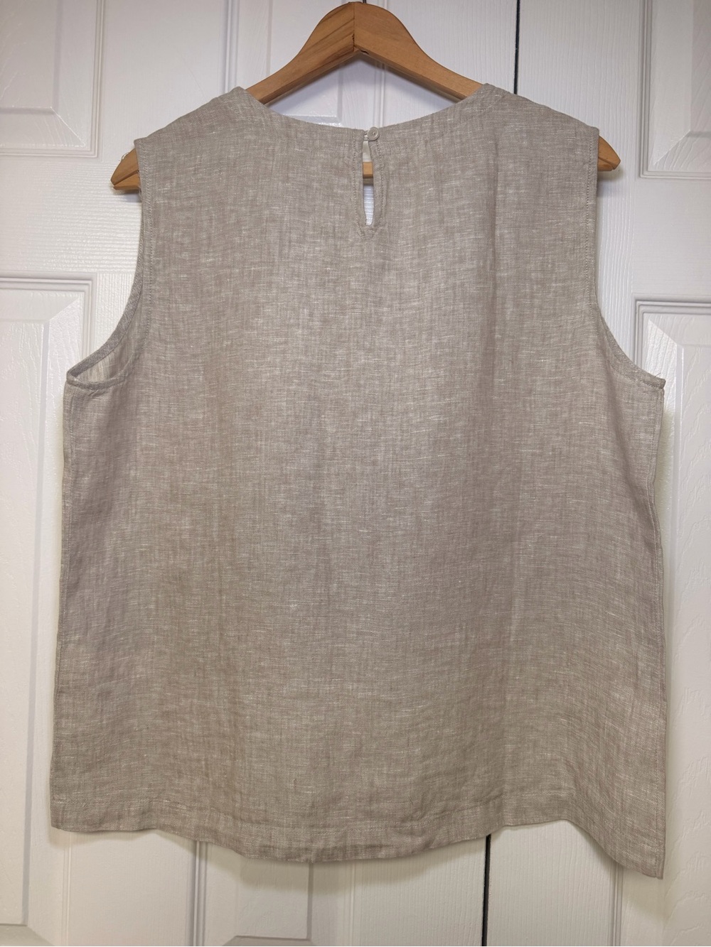 Quince 100% European Linen Tank Top Flax Beige Shell NWT M Coastal Chic Natural - Picture 12 of 16